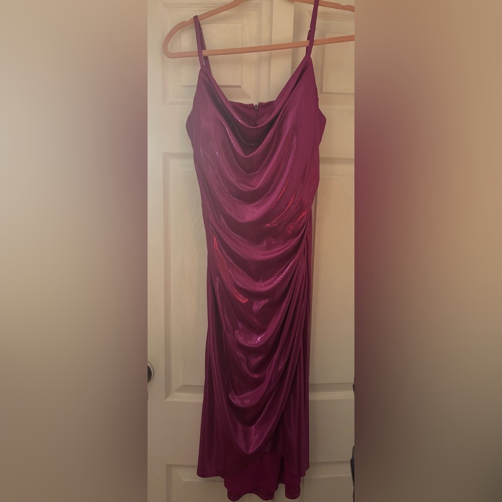 Elegant Fuchsia Draped Dress by Guess